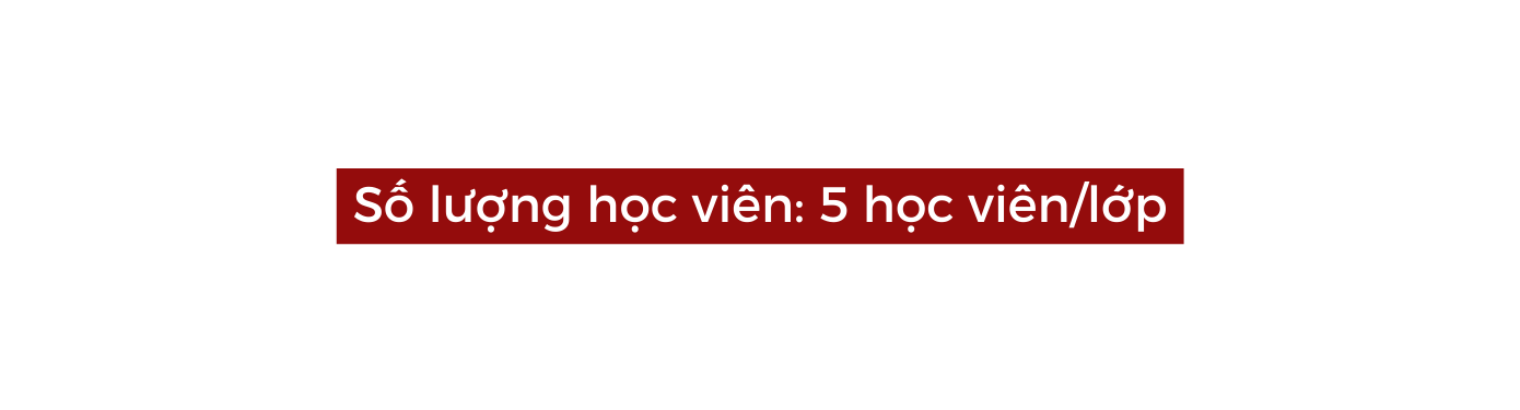 Số lượng học viên 5 học viên lớp